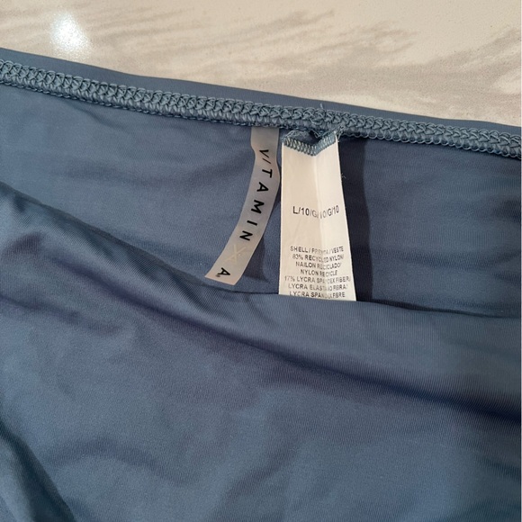 Vitamin A - EcoLux Emelia Triple Strap Bikini Bottom Blue - Picture 2 of 6